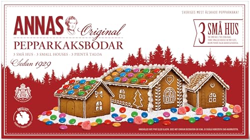 Annas Pepperkaksbodar / 3-er Lebkuchenhaus Set/Pepperkakshus - Original aus Schweden (Bausatz) - Bau Dir den Katthult Hof ála Michel aus Lönneberga - Original Annas für die Weihnachts- +Adventszeit von PrintGreen!