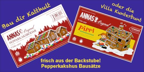 Annas Pepperkakshus Set/Katthult Hof / 2 Lebkuchenhaus Sets mit 4 Bausätzen - Original aus Schweden - Bau den Hof von Michel aus Lönneberga - Original Annas für die Weihnachts- +Adventszeit von PrintGreen!