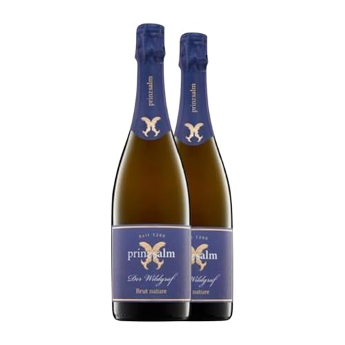 Prinz Salm Der Wildgraf Sekt Brut Natur Nahe 75 cl Weißer Sekt (Karton mit 2 Flaschen von 75 cl) von Prinz Salm