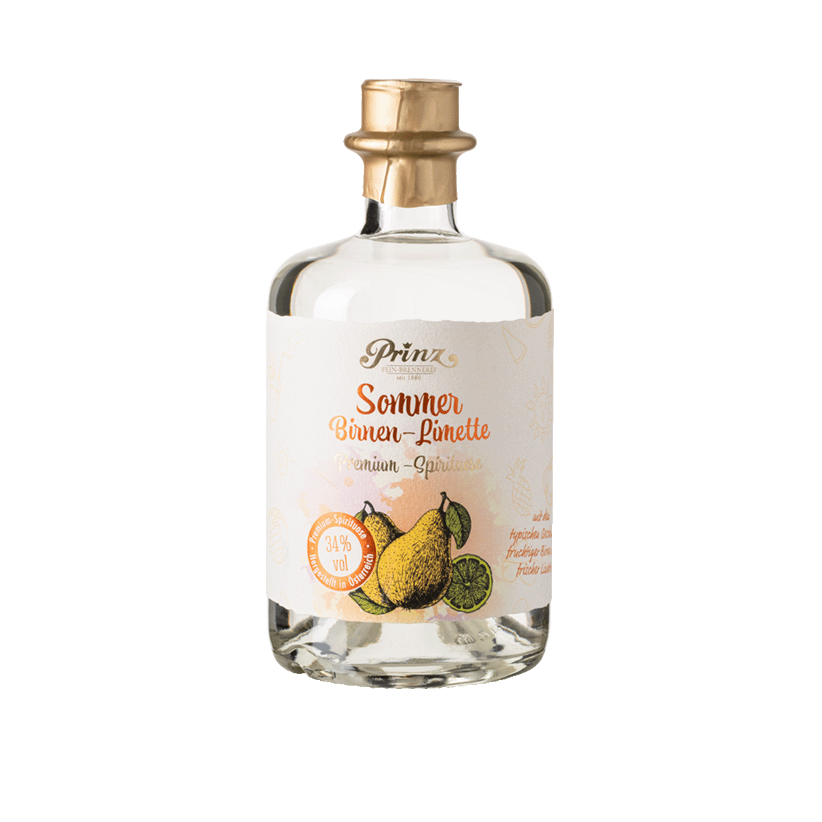 Prinz Sommer Birnen-Limetten Schnaps 34% vol von Prinz Schnaps Feinbrennerei