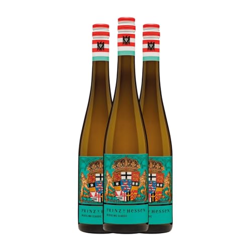 Prinz von Hessen Classic Riesling Rheingau 75 cl Sin Alcohol Weißwein (Karton mit 3 Flaschen von 75 cl) von Prinz von Hessen