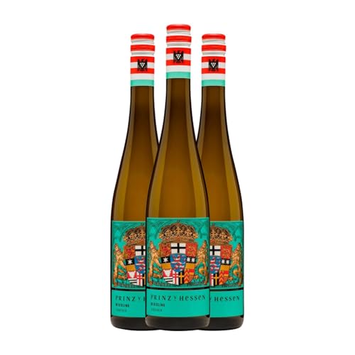 Prinz von Hessen Riesling Trocken Rheingau 75 cl Sin Alcohol Weißwein (Karton mit 3 Flaschen von 75 cl) von Prinz von Hessen