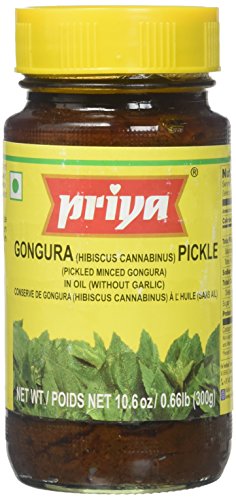 Priya Gongura Pickle in Öl - 300g von Priya