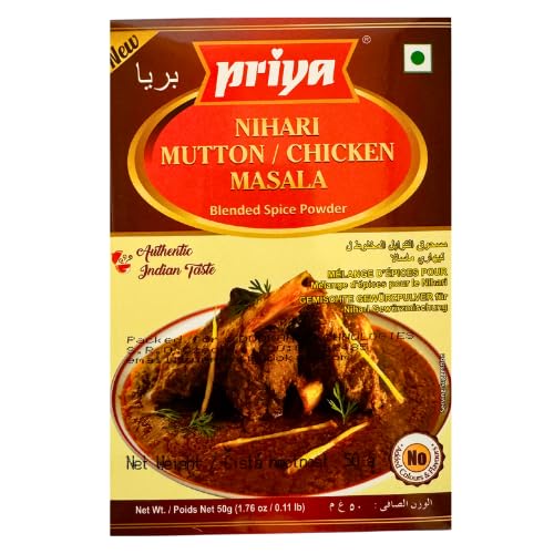 Priya Nihari Mutton/Chicken Curry Masala - Authentische indische Gewürzmischung, 50g von Priya