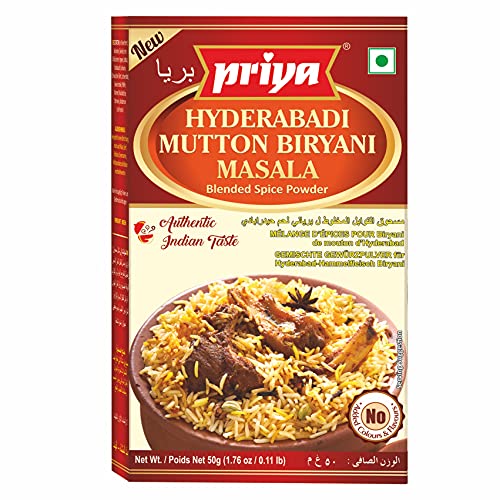 Priya Priyas Hyderabader Lamm Biryani Masala: Erleben Sie den exquisiten Duft und Geschmack eines traditionellen Hyderabader Biryanis von Priya