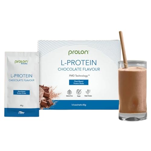 ProLon L-Protein - 14 Beutel - Proteindrink - 25g pflanzliches Protein - Vegan - Sojafrei - Made in Italy - Schokoladengeschmack von ProLon