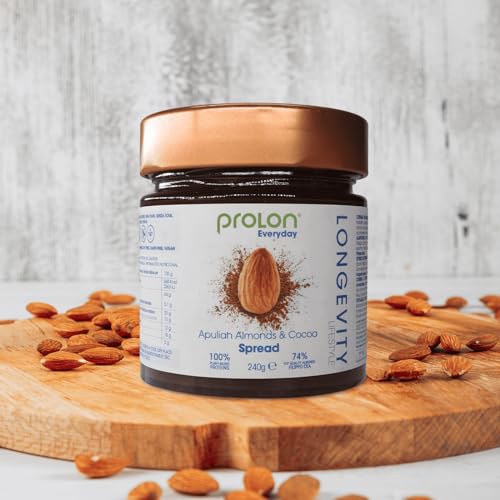 ProLon - Mandel-Kakao-Streichcreme - 74% Mandel - 100% Vegan - Glutenfrei - Palmölfrei - Milchfrei - Made in Italy von ProLon