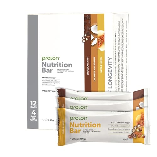 ProLon - Nutrition Bar - 12 x 40g Riegel - Vegetarisch und Glutenfrei - Kompatibel mit der Keto-Diät - Hergestellt in Italien - Alle Geschmacksrichtungen Kit von ProLon