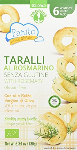 PANITO Taralli mit Rosmarin - Glutenfrei, 1er Pack (1 x 180 g) von Probios