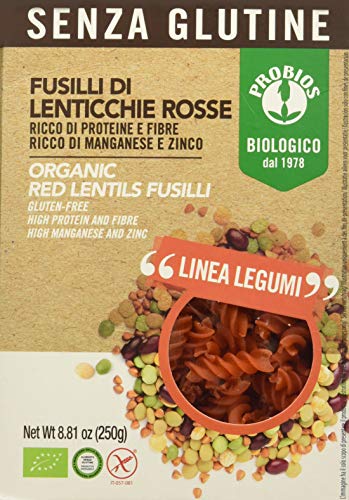 PROBIOS Fusilli aus Roten Linsen, 1er Pack (1 x 250 g) von Probios