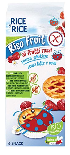 Probios Reis Fruit mit roten Früchten mit Einzelpackung innen ohne Milch, Eier - 200 g, glutenfrei von Probios