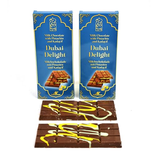 Schokolade geschenk. Dubai Schokolade original rezeptur. Vollmilchschokolade mit knusprigem Engelshaar Kadayif & leckere Pistaziencreme. Pistazien schokolade & kataifi. Dubai chocolate. (170g) von Proparts