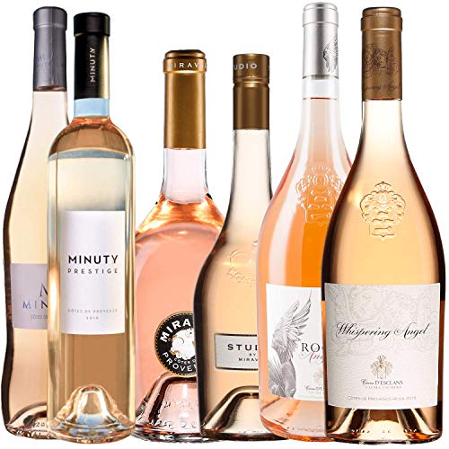 Best of Provence - Lot de 6 bouteilles - Minuty : M/Prestige - Miraval : Studio/Jolie-Pitt - Esclans : Rock Angel/Whispering Angel - Côtes de Provence Rosé 2019 (6 * 75cl) von ProvencePremiumRosé