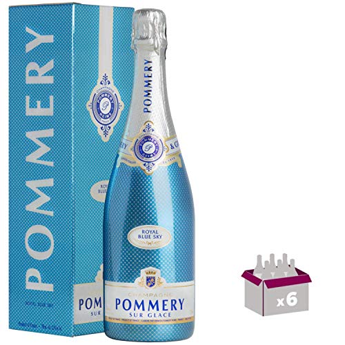 Champagner Pommery - Blue Sky - In 6 * 75cl Geschenkbox von Wine And More