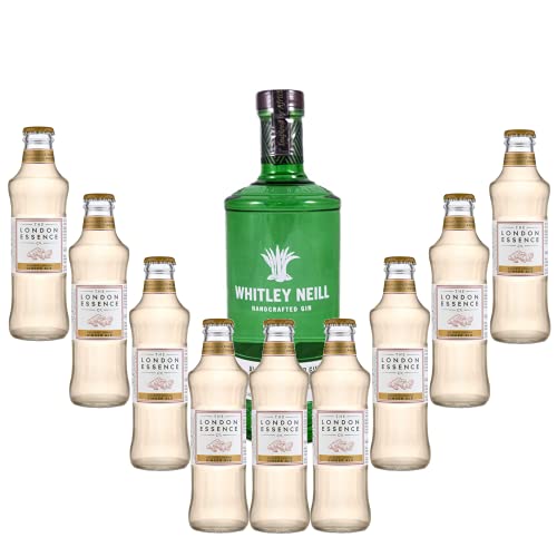 Pack gintonic -Whitley Neill – Aloe & Cucumber – 9 tonics London Essence Ginger Ale von Wine And More