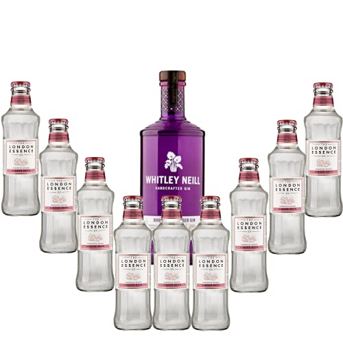 Pack gintonic -Whitley Neill – Rhubarb & Ginger – 9 tonics London Essence Ginger Beer von Wine And More