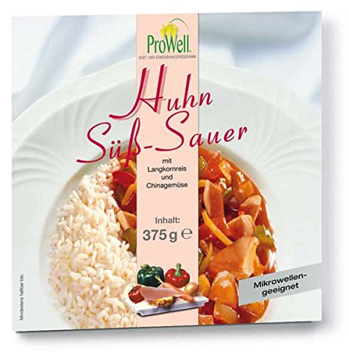 ProWell Diät- und Ernährungsprogramm - Huhn süß/sauer (Fertiggericht) - 375 g (1 Menü/Mahlzeit) von Prowell