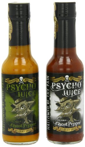 Psycho Juice Mix 18 (Pack of 2) - Psycho Juice Mustard Ghost Pepper, Psycho Juice Extreme Ghost Pepper von Psycho Juice