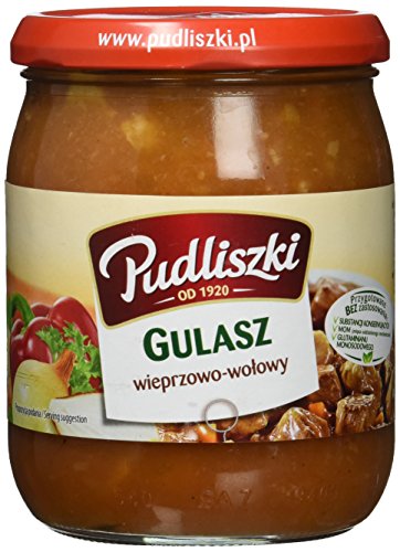 Pudliszki Gemischter Gulascheintopf, 4er Pack (4 x 500 g) von Pudliszki