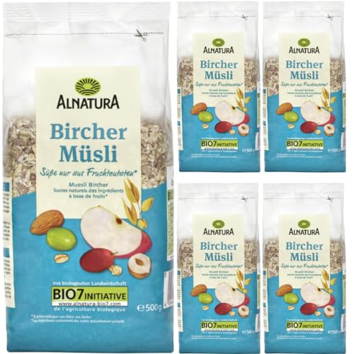 Alnatura Bircher Müsli Cornflakes Cerealien 500 gramm x 5 STÜCK von Pufai