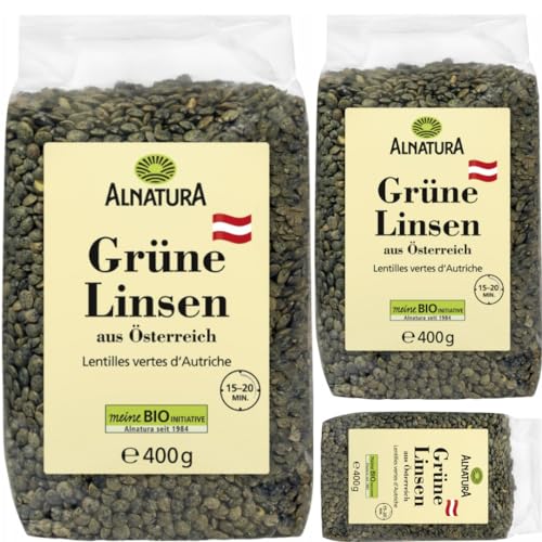 Alnatura Grüne Linsen 400 Gramm x 3 Stück von Pufai