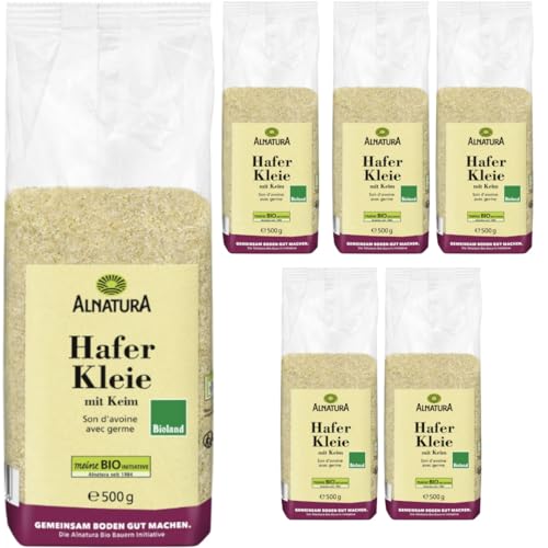 Alnatura Haferkleie mit Keim, 6er Pack (6 x 500 g) von Pufai