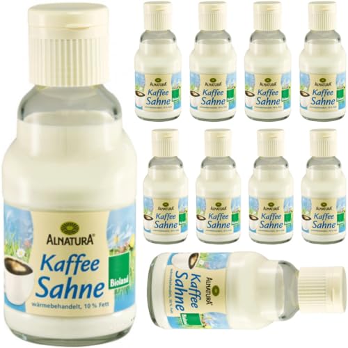 Alnatura Kaffeesahne 10% Fett 165 Gramm x 10 Packungen von Pufai