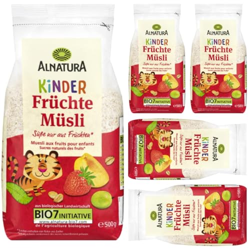 Alnatura Kinder Früchte Müsli Cornflakes Cerealien 500 gramm x 5 STÜCK von Pufai