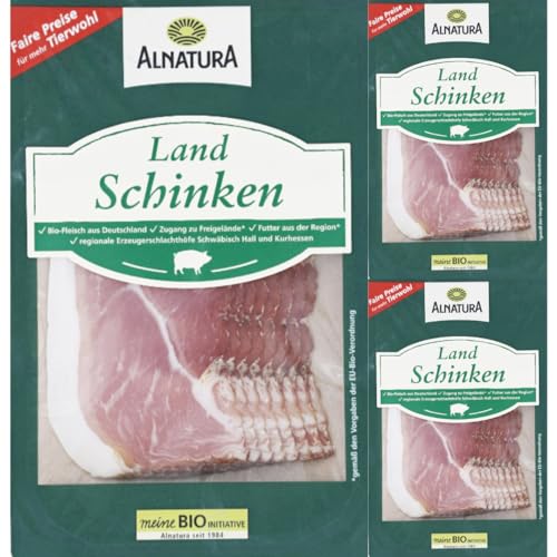 Alnatura Land Schinken 70 gramm x 3 Stück [Frischegarantie] von Pufai