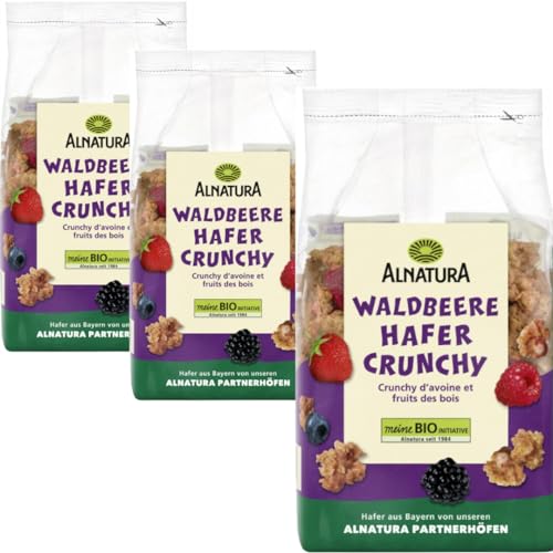 Alnatura Waldbeere Hafer Crunchy Cornflakes Cerealien 375 gramm x 3 STÜCK von Pufai