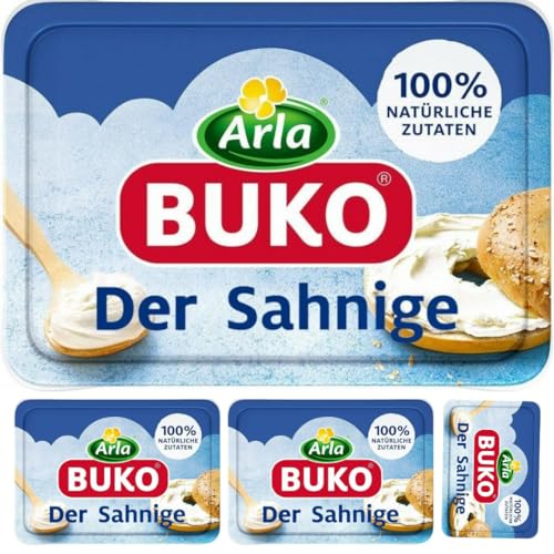 Arla Buko Frischkäse Der Sahnige Frischkäse käse 200 gramm x 4 STÜCK [Frischegarantie] von Pufai