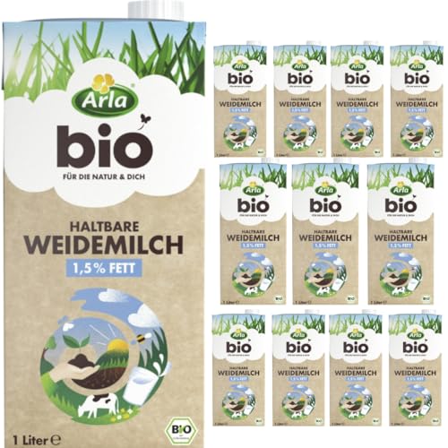 Arla Haltbare Weidemilch 1,5% Fett Kuhmilch Milch 1000 Milliliter X 12 STÜCK von Pufai