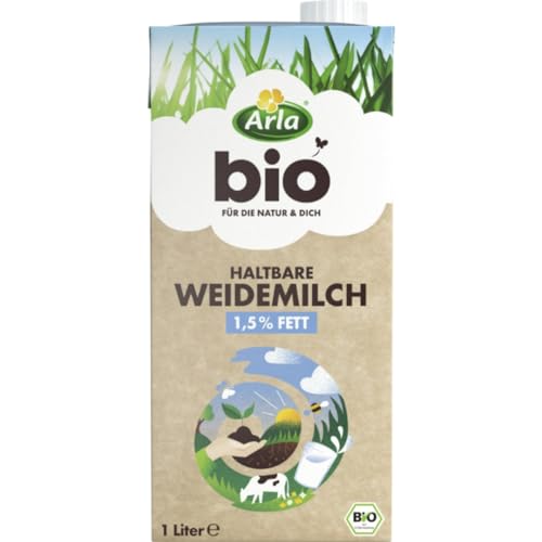 Arla Haltbare Weidemilch 1,5% Fett Kuhmilch Milch 1000 Milliliter von Pufai