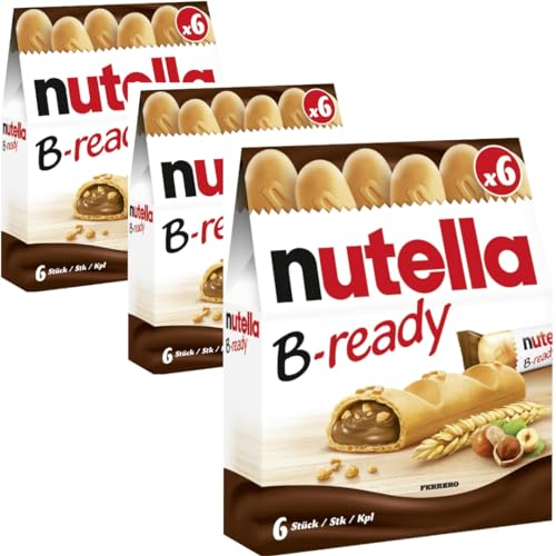 B-ready Kakao-Haselnuss-Creme-Waffel Biscuits 132 Gramm x 3 STÜCK von Pufai