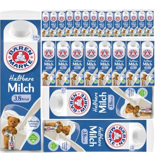 Bärenmarke Alpenmilch Haltbare Milch%3,8 Fett 1000 Mililiter x 24 STÜCK mit Pufai Grocery von Pufai