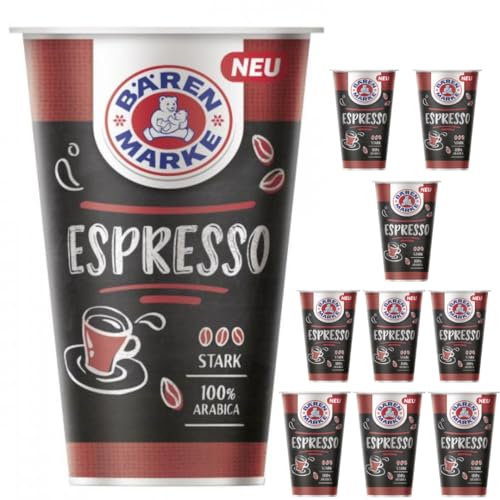 Bärenmarke Espresso Milchmischgetränk mit Kaffee und 1,8% Fett im Milchanteil, wärmebehandelt Kaffee 200 Mililiter x 10 Flasche Mit Pufai Grocery [Frischegarantie] von Pufai