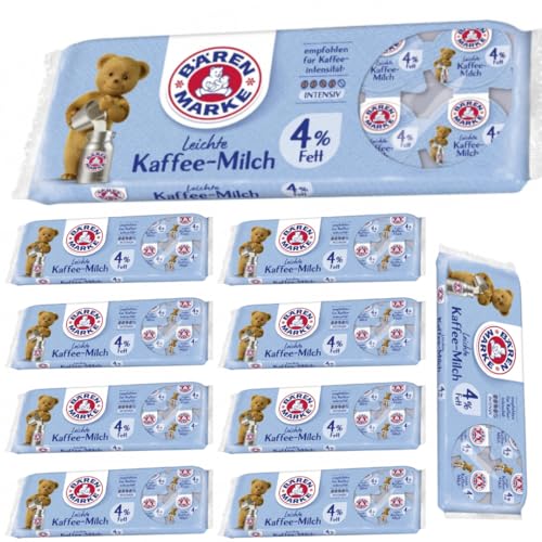 Bärenmarke Leichte Kaffee-Milch 4% Fett Portionspackungen 10 x 7,50 Gramm x 10 Packungen von Pufai