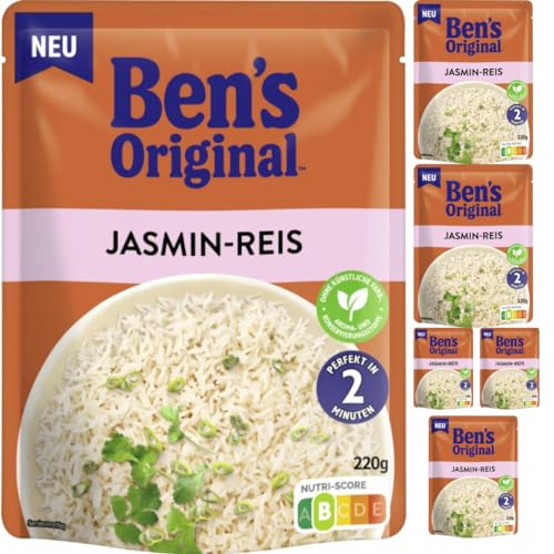 Ben's Original Express Jasminreis 220 gramm x 6 Stück von Pufai