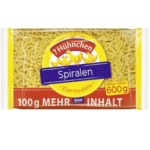 Birkel 7 Hühnchen Eiernudeln Spiralen Nudeln Spiralnudeln 600 gramm von Pufai