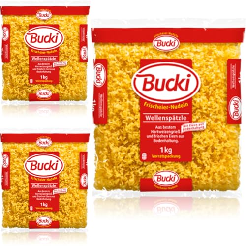 Bucki Wellenspätzle pasta nudeln 1000 gramm x 3 Stück von Pufai