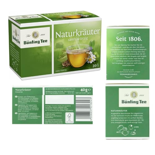 Bünting Tee Naturkräuter Kräutertee 20 x 2 g von Pufai