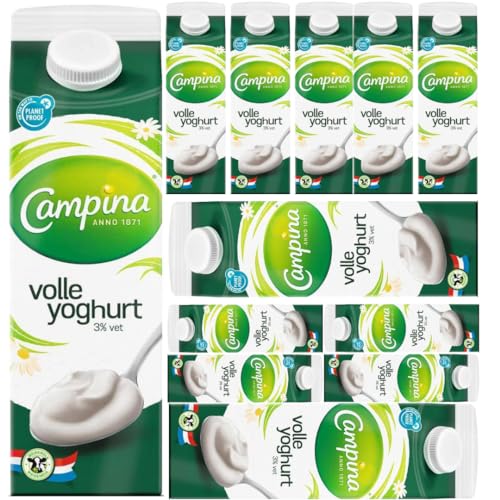 Campina Volljoghurt% 3 Fett 1000 Mililiter x 12 Stück mit Pufai Lebensmittelgeschäft von Pufai