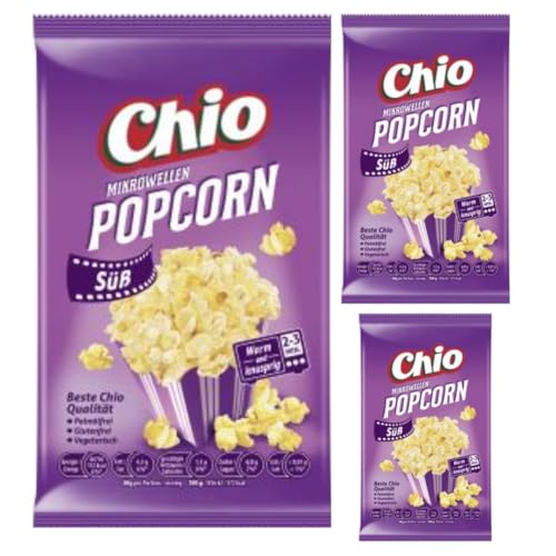 Chio, Mikrowellen-Popcorn-Dessert, Instant-Snack-Popcorn 100 Gramm x 3 Stück von Pufai