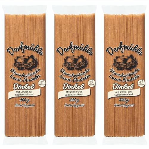 Dorfmühle Dinkelspaghetti pasta nudeln 500 gramm x 3 Stück von Pufai