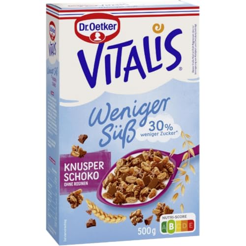 Dr. Oetker Vitalis Weniger Süß Knusper Schoko Müsli 500 gr von Pufai