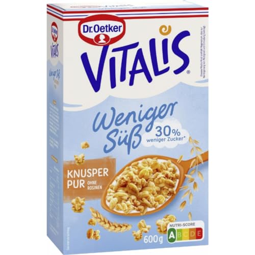 Dr. Oetker Vitalis Weniger süß Knusper Pur Müsli 600 g 1 Packungen von Pufai