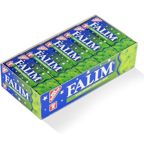 Falim Kaugummi mit Minzgeschmack, zuckerfrei, 5er Pack (5 x 20 Stück) von Pufai