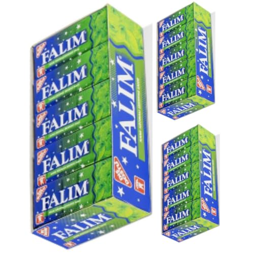 Falım Zuckerfreier Kaugummi mit Minzgeschmack, 5er-Pack à 20 Stück 160 Gramm x 3 Karton (Insgesamt 300 Stück) mit Pufai Grocery von Pufai