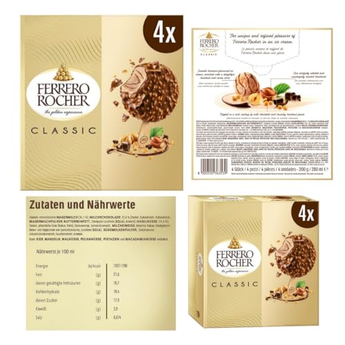 Ferrero Rocher Classic Eis 4 x 70 ml Frischegarantie von Pufai