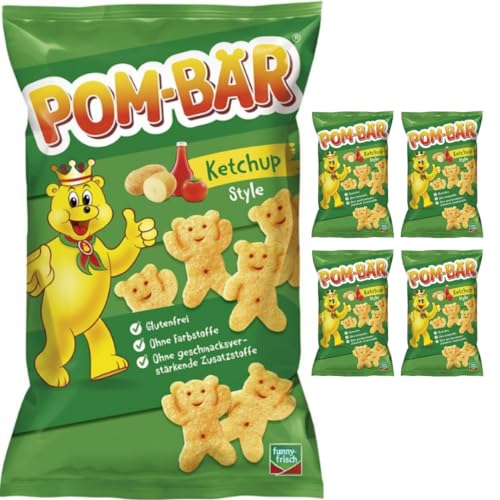 Funny-frisch Pom-Bär Ketchup Style Chips Cracker 75 gramm x 5 Stück von Pufai